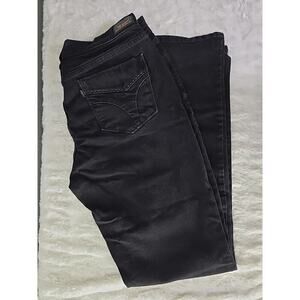 Levi's 505 Straight Leg Black Denim Jeans Black Tag Women's 12 Long‎ Casual